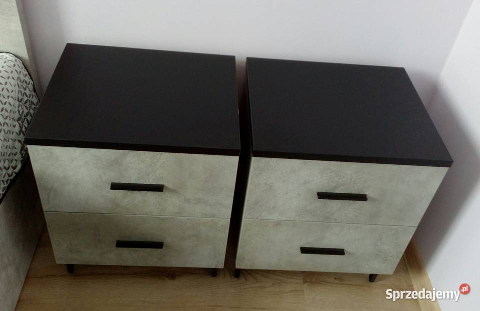 Szafka nocna beton szarość betonu 2 sztuki Dom i Ogród Białystok