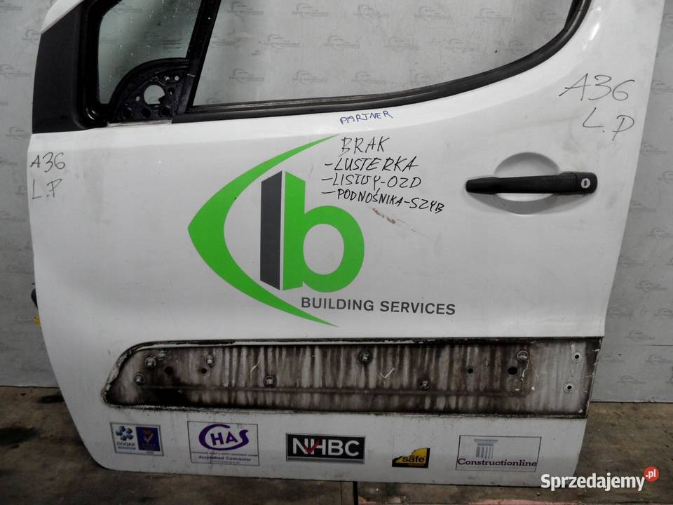 PEUGEOT PARTNER II 09r drzwi lewe przód