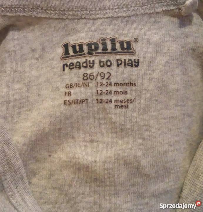 Body długi rękaw szare 8692 Rogoźnik