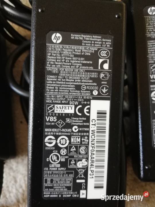 3xZasilacze HP 90W 195V 462 sprzedam