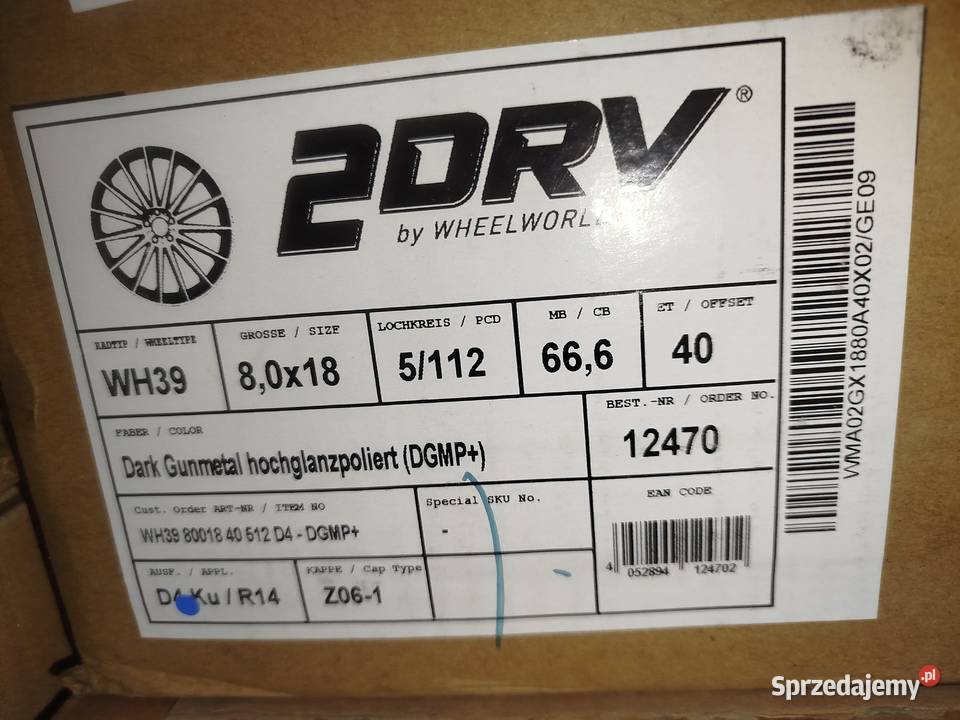 S366 Alufelgi Nowe 18 5x112 Et40 Audi Skoda Vw Samochodowe Bąków