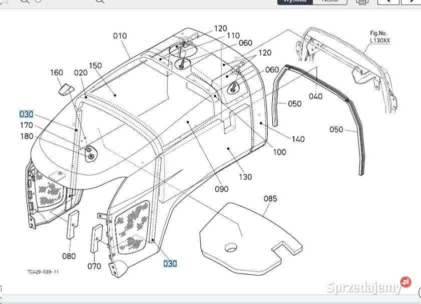 Gąbka wspornika maski l1361 Kobylnica
