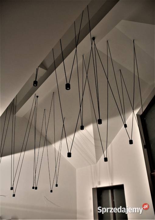 Lampa wisząca na antresole ABRA LED skośnyprosty czarny podkarpackie