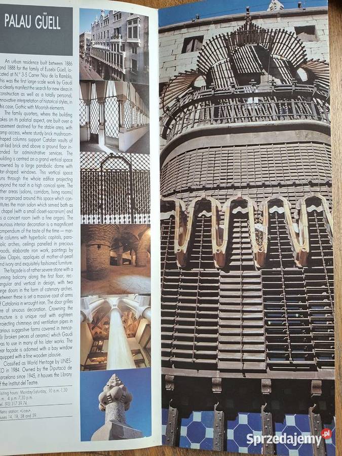 Hiszpania Gaudi j angielski informator Kraków