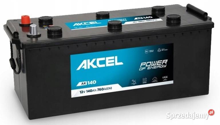 Akumulator Akcel 140Ah L 760A osobowe dolnośląskie Jelcz-Laskowice