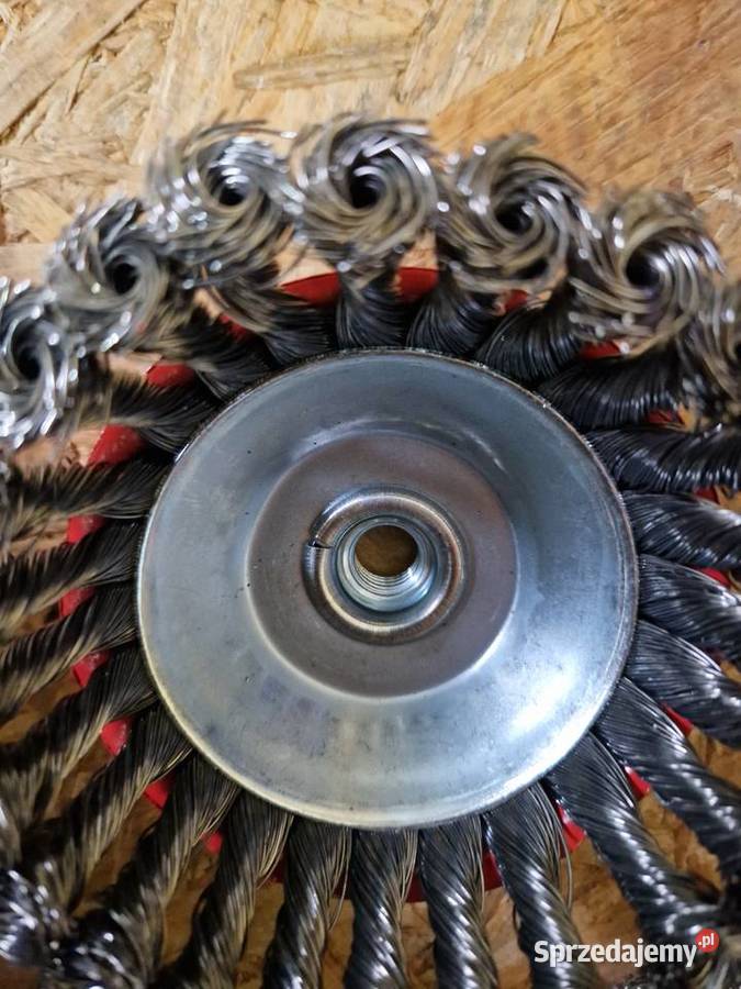 Szczotka druciana czołowa 125mm stalowy drut Głogowa sprzedam