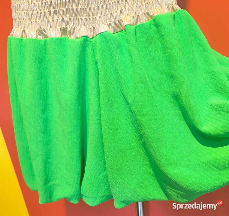 Fajne zielone spódnico spodenki z szerokim Moda i Styl
