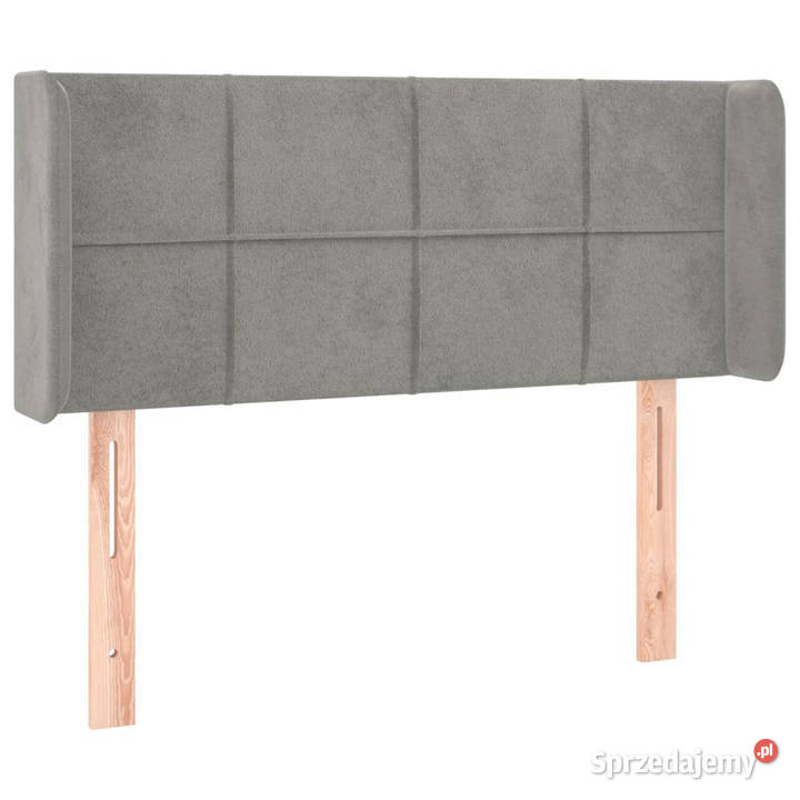 Zagłówek do łóżka z LED jasnoszary 93x16x7888 Ramy i stelaże Warszawa