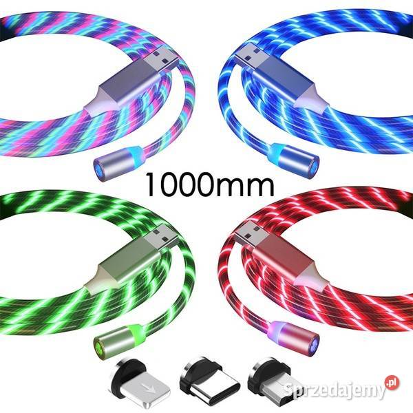 Świecący kabel MAGNETYCZNY USB 4w1 HIT Koszalin