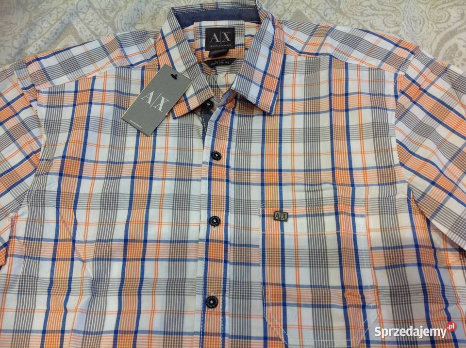 Koszula Męska ARMANI EXCHANGE L Krata NOWA Nowa Sól sprzedam