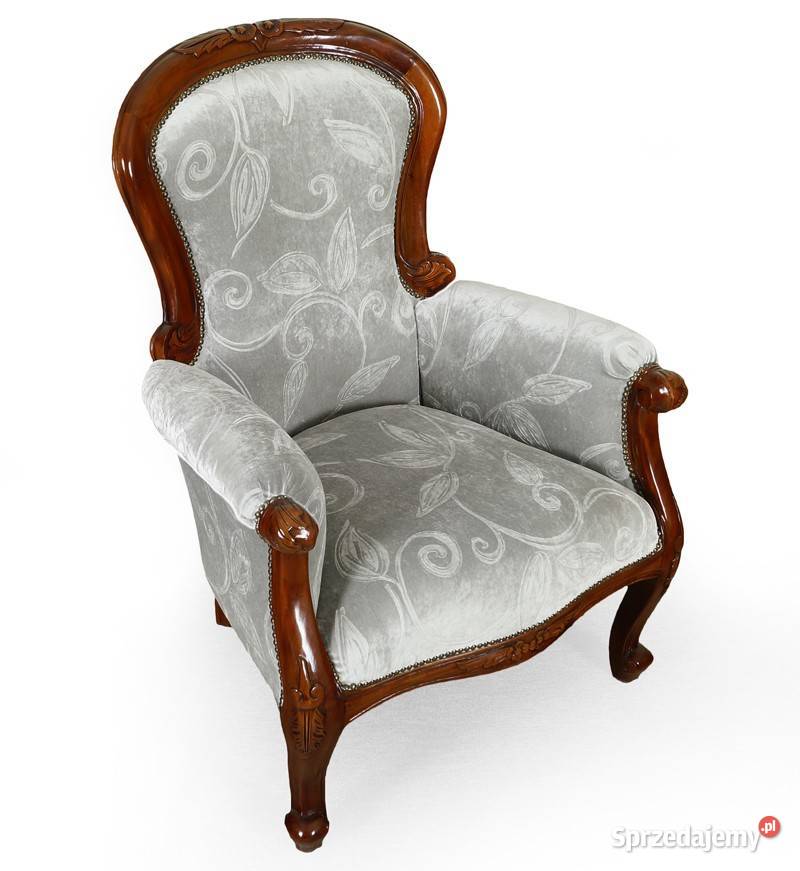 Nowy fotel ludwikowski Chesterfield welur 78267 Września sprzedam