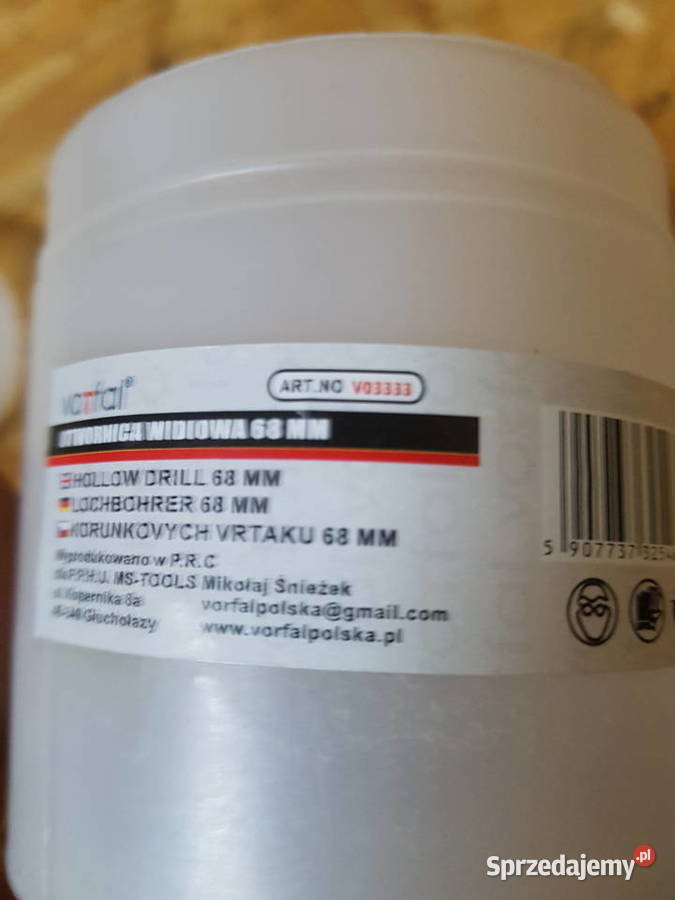 Otwornica widiowa 68 mm Vorfal do metalu drewna Głogowa sprzedam