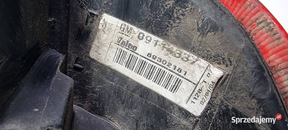 LAMPA PRAWA TYŁ OPEL CORSA C 09114337 osobowe Lipno