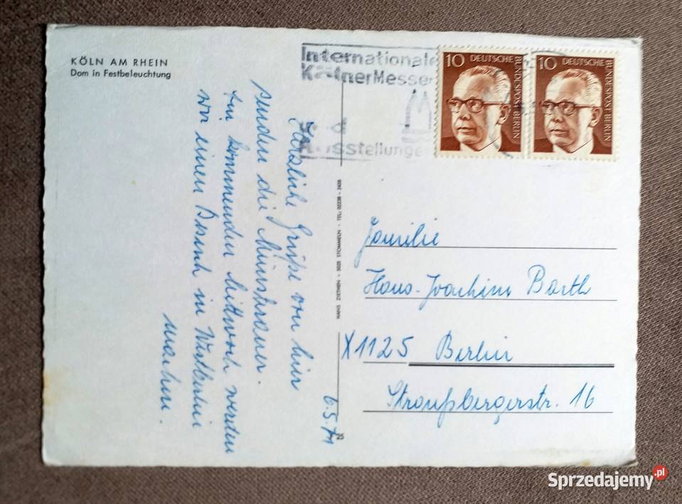 KOLONIA WIDOK NOCĄ NA RZEKĘ REN I KATEDRĘ