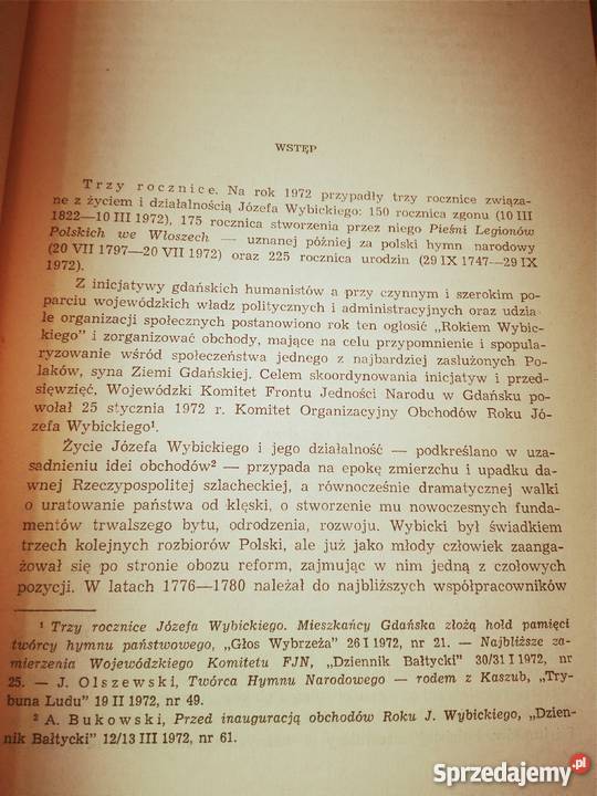 Józef Wybicki w świetle obchodów jego rocznic i Gdańsk