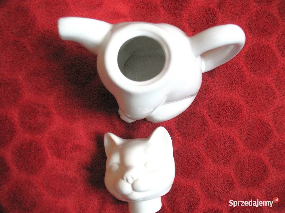 Dzbanek Imbryk do kawy i herbaty ceramika 15 x biały mazowieckie Siedlce