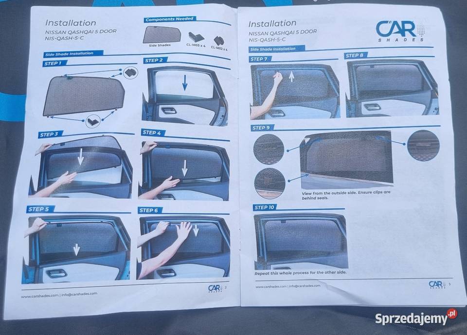 Osłony słoneczne nissan qashqai Koszalin