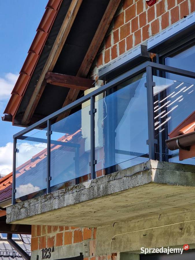 Balustrady szklane nierdzewne inox balkon małopolskie Tokarnia