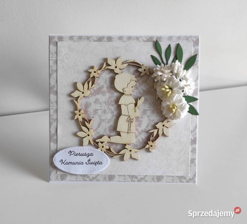 Kartka w pudełku ręcznie robiona Pamiątka Łódź