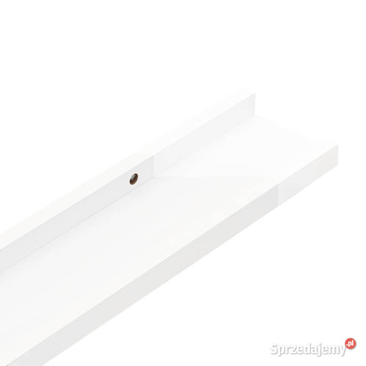Półki ścienne 2 wysoki połysk białe 100x9x3 mazowieckie