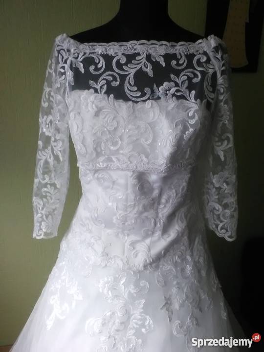 Suknia slubna bolerko buty Włocławek