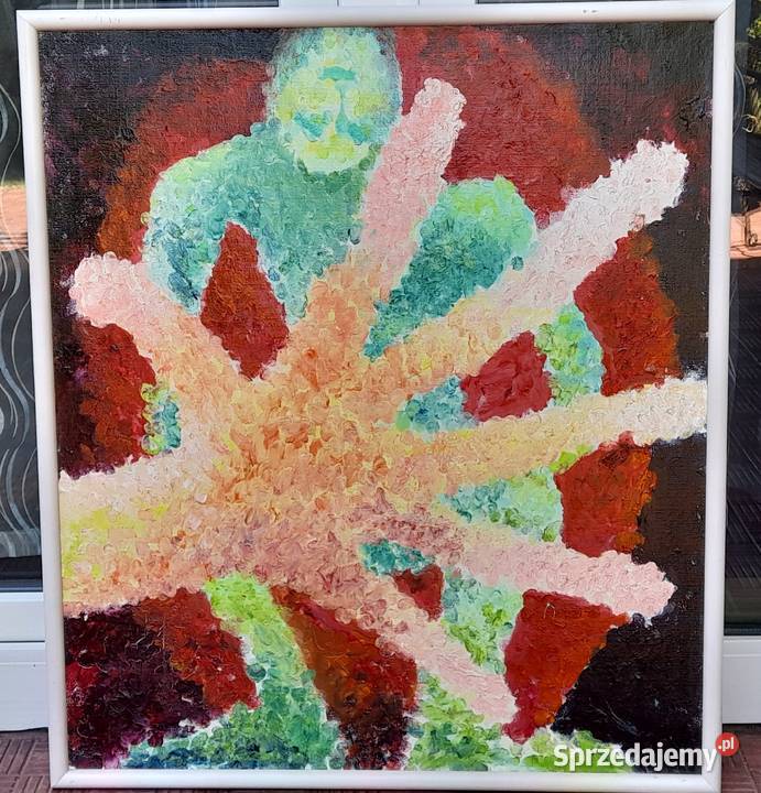 Abstrakcja obraz olejny płótno Iłża