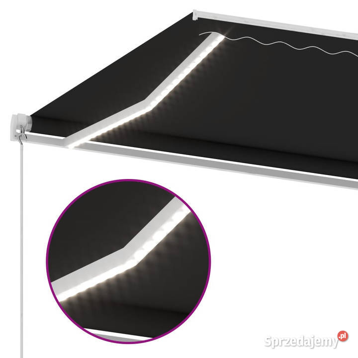 Ręcznie zwijana markiza z LED 400 x 350 Warszawa