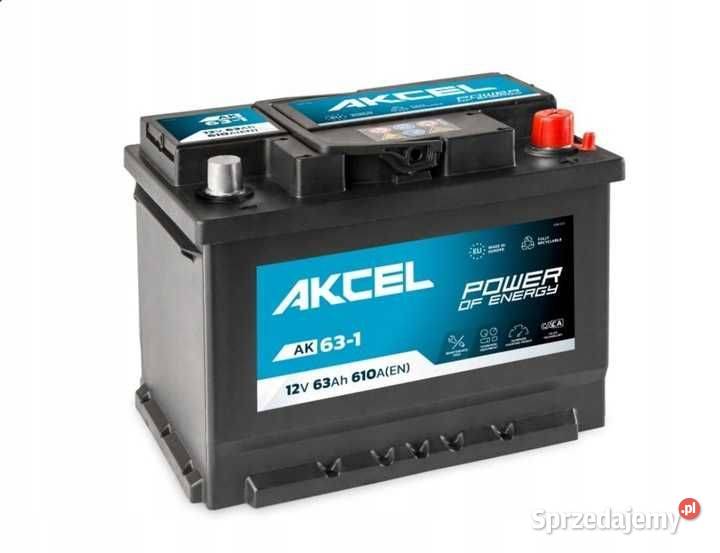 Akumulator Samochodowy AKCEL 12V 63Ah 610A EN Jelcz-Laskowice