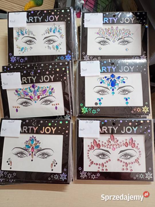 Kryształki na twarz PARTY JOY Cyrkonie Przysucha