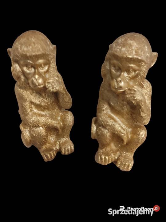 Złote małpki figurki