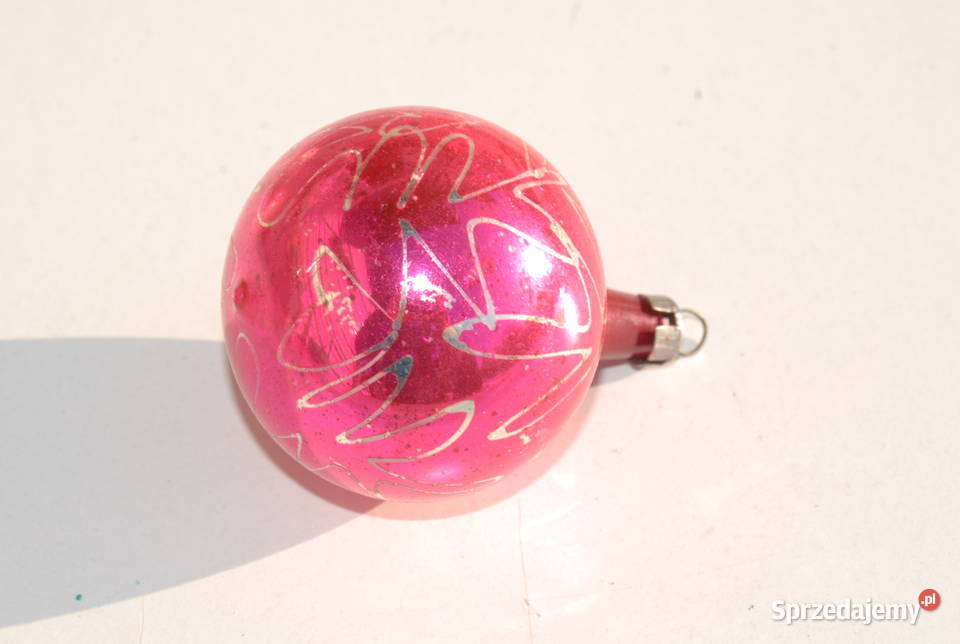 Stara bombka ozdoba choinkowa różowa rękodzieło Pozostałe Cieszyn sprzedam