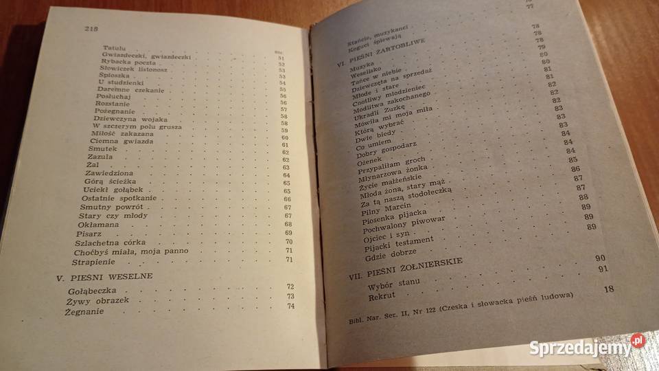 Czeska i słowacka pieśń ludowa wybór przeł Anna tradycyjny podręcznik sprzedam