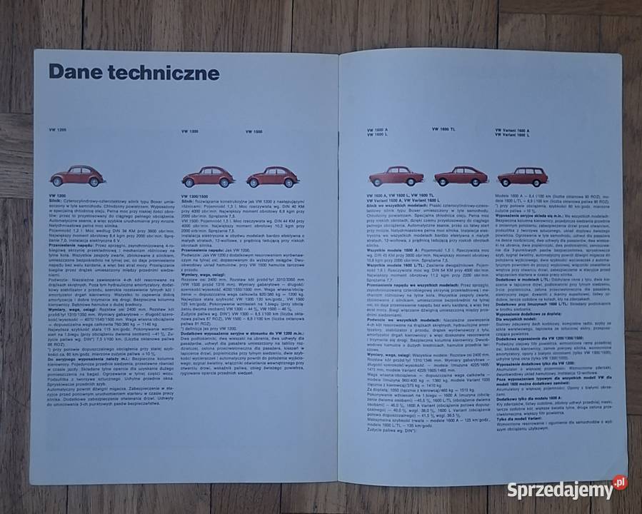 VW Garbus prospekt reklamowy Warszawa