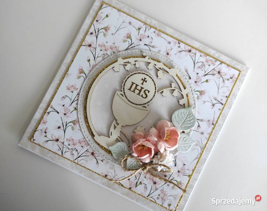 Kartka ręcznie robiona na Komunię Świętą z Łódź sprzedam