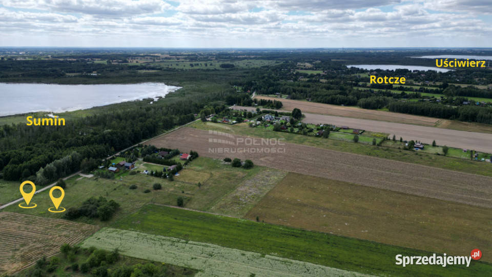 Działka letniskowa jeziorem Sumin Grabniak