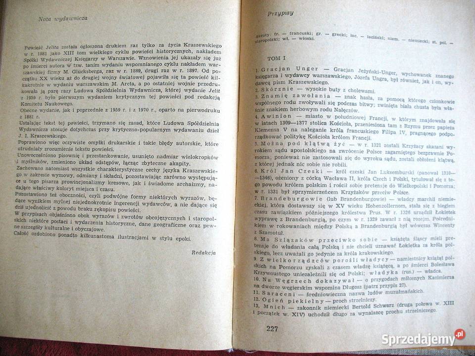 Jelita Józef Ignacy Kraszewski Siedlce sprzedam