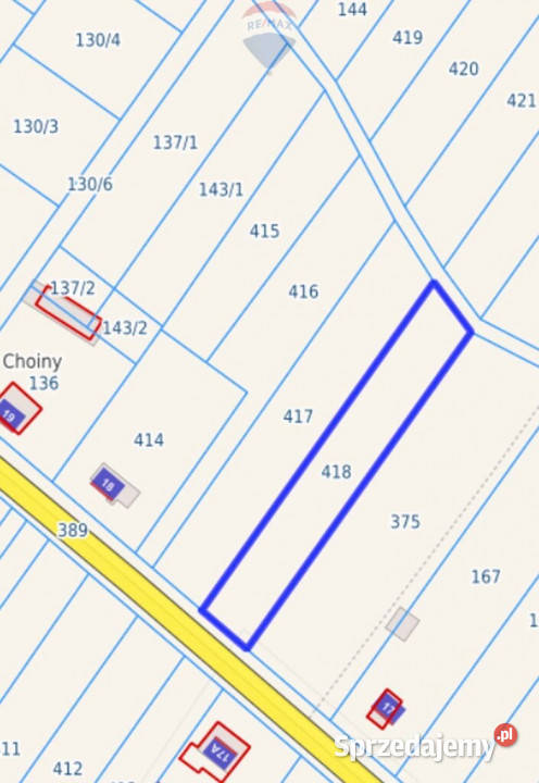 Działka siedliskowozagrodowa z rolą Choiny