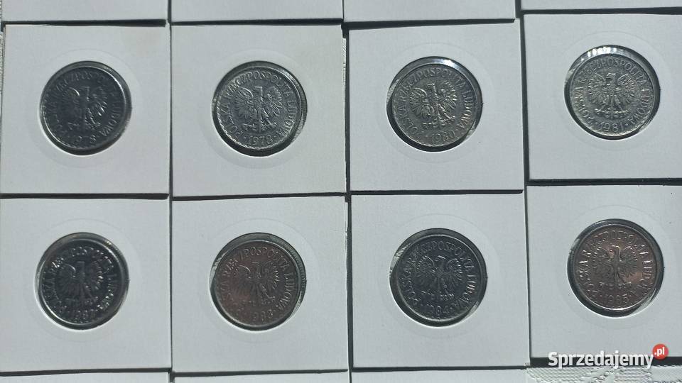 1 złoty PRL wszystkie roczniki aluminiowe Trzebinia