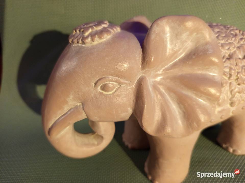 Figurka ceramiczna słonia Indyjskiego z