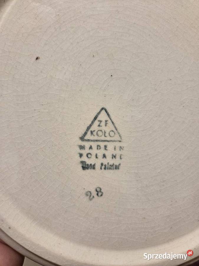 Vintage komplet ceramiki ZF Koło ręcznie Piaseczno