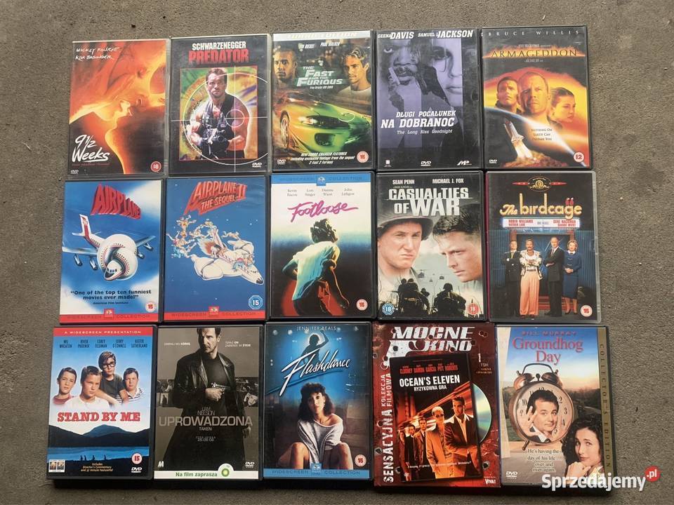 Kolekcja filmów na DVD z lat 80 tych 90 tych i dolnośląskie