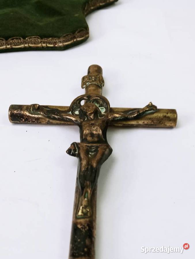 Zabytkowy Krzyż Srebro Jezus Chrystus Antyki Nowa Sól sprzedam