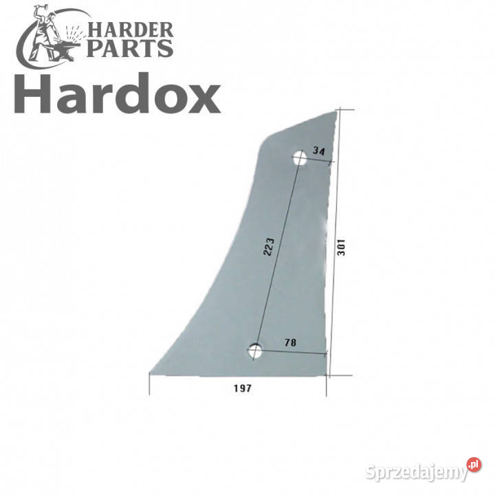 Pierś HARDOX L części do pługa UNIA grudziądz Suwałki