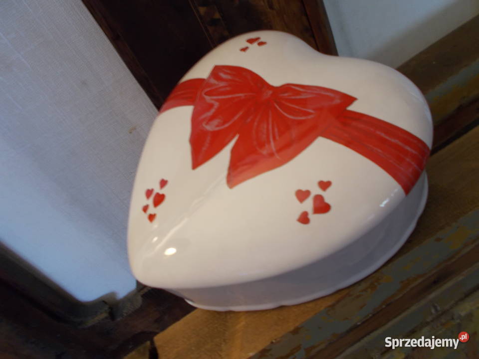 Ceramiczna Szkatułka Serduszko Bombonierka Lata zachodniopomorskie
