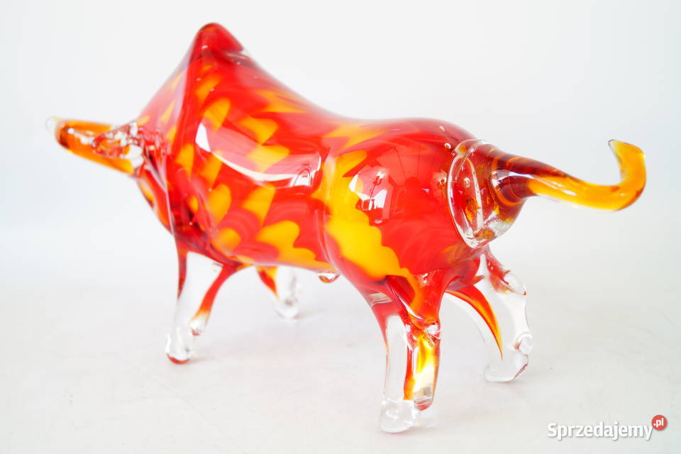 Byk z Wall Street szklana figura Murano style Gizałki