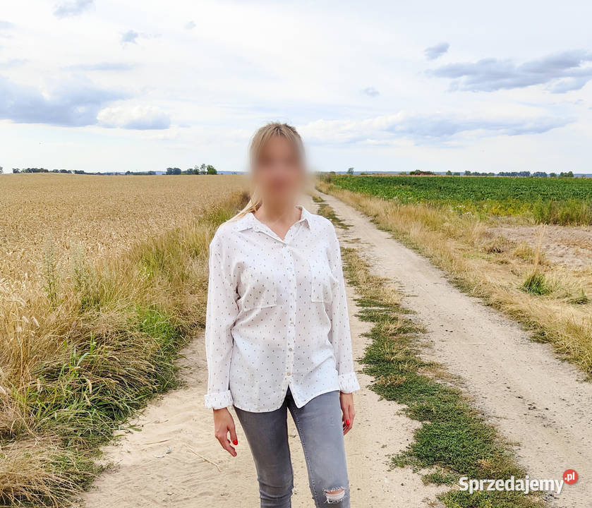 Koszula Promod 42 XL biała we wzorek kropki Szczecin sprzedam