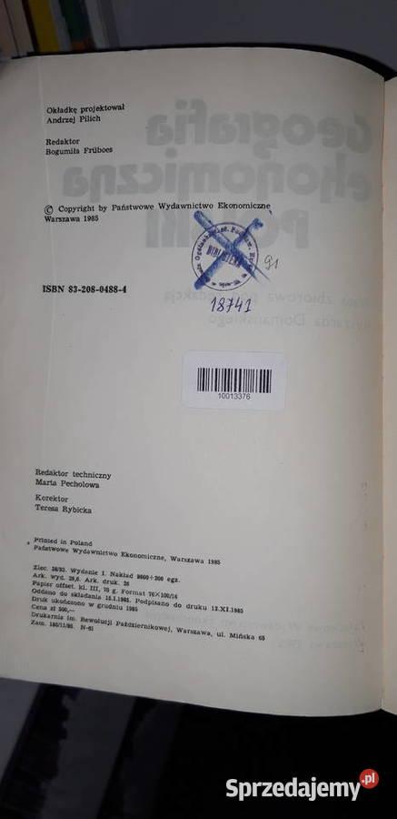 Geografia ekonomiczna Podręcznik kolekcjonerskie mazowieckie Warszawa