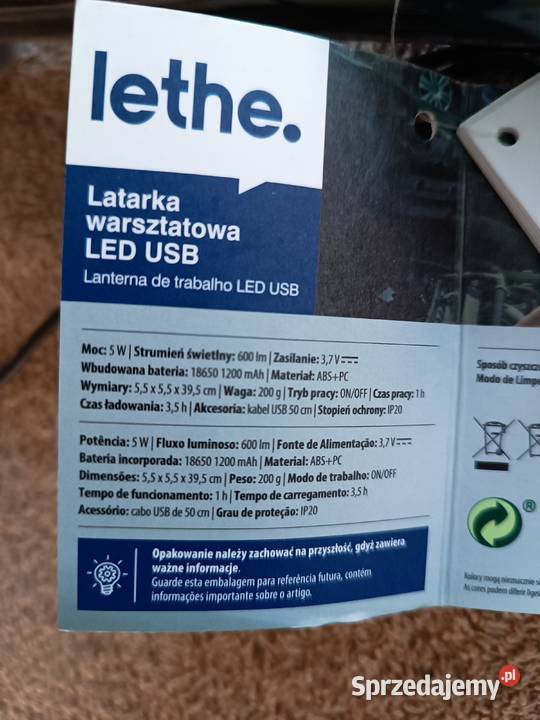 Latarka warsztatowa akumulatorowa led USB 600 Im Pozostałe Kędzierzyn-Koźle