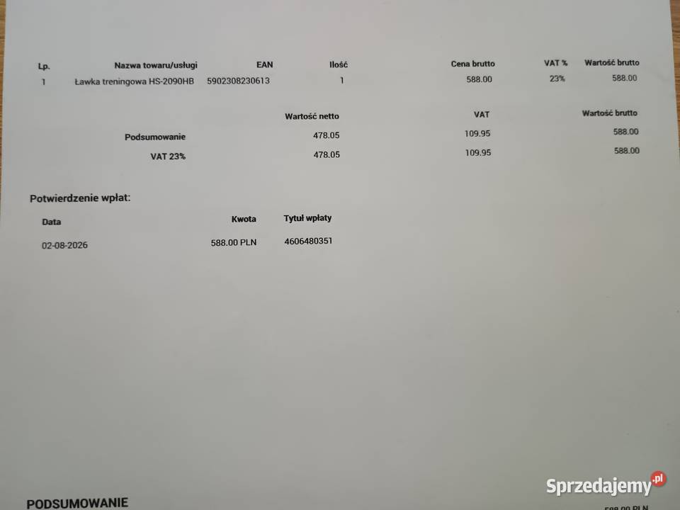 Ławka do ćwiczeń Hopsport zestaw hantli Hex Sosnowiec