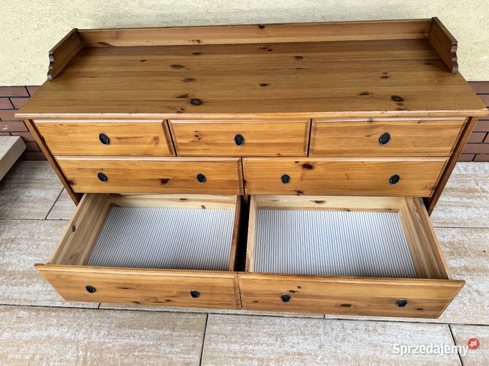 Komoda drewniana szuflady Ikea leksvik szafa Komody sprzedam